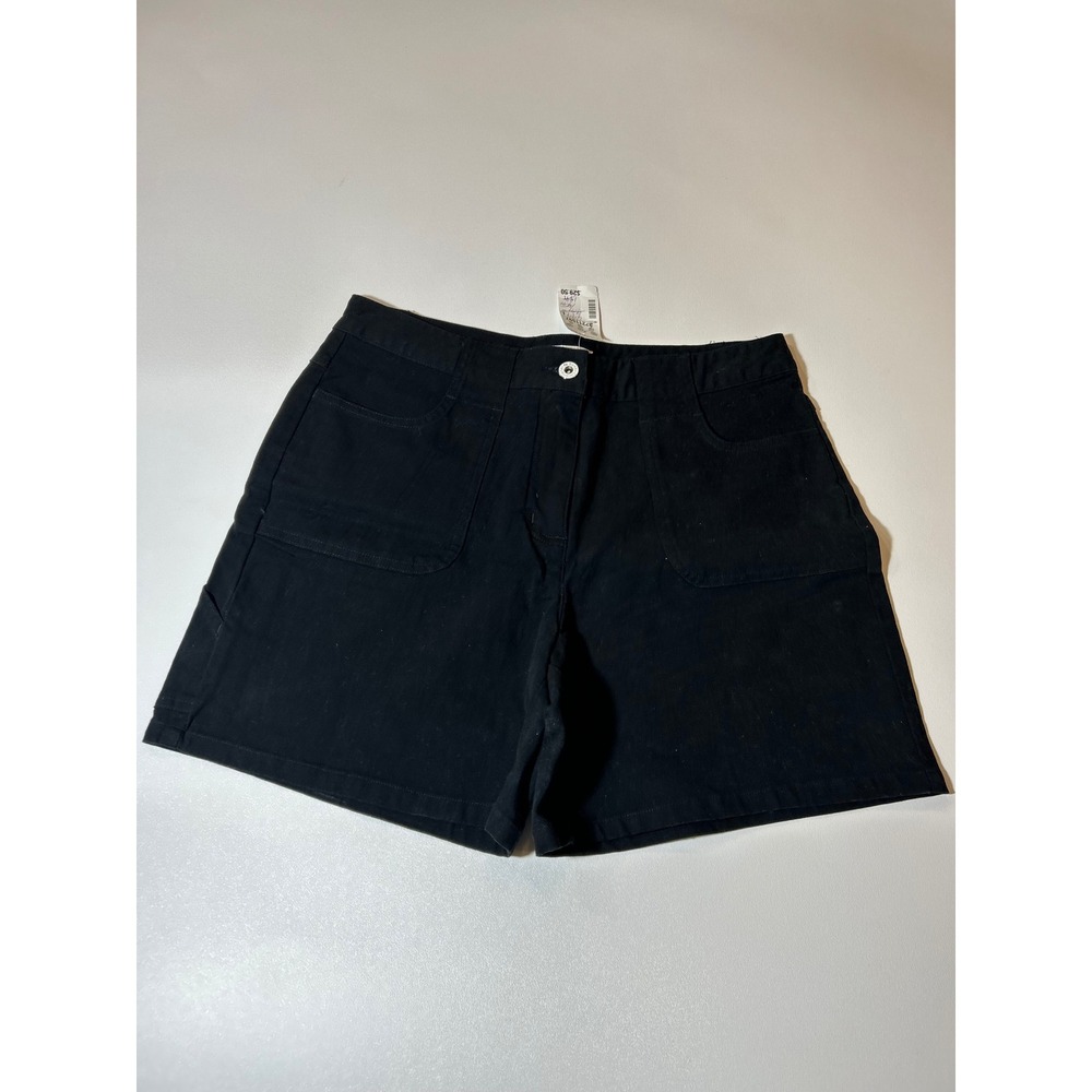 Christopher & Banks Shorts Women's 6 Black Stretch Canvas Cargo Utility